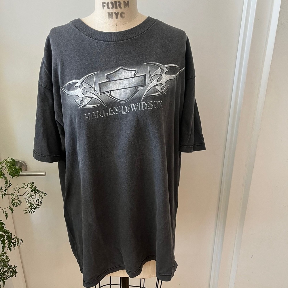 Vintage HARLEY DAVIDSON Grunge Graphic Tee from Ludwigshafen, Germany. Size 2XLβ